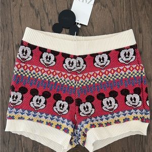 Zara Disney Mickey Mouse Shorts